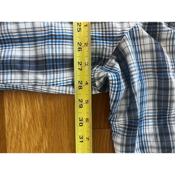 L.L. Bean Shirt Mens XXL Blue Plaid Outdoor Fishing Vented  Pockets Outdoor - Picture 11 of 11